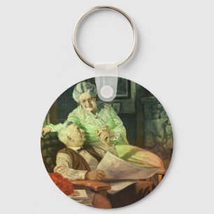 Porte-clés Amour vintage et romance; Grands-parents romantiqu