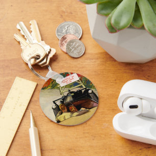 Porte-clés Amour vintage, Route fermée Procéder à vos propres