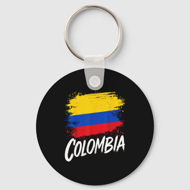 Porte-clés Amoureux de Colombie Drapeau Colombien  (Recto)