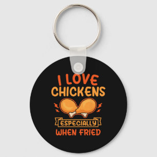 Porte-clés Amoureux de la nourriture de poulet frit Cuisine R