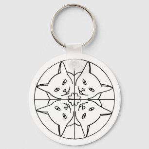 Porte-clés Amoureux des chats Kaleidoscope Chats Coeurs Porte