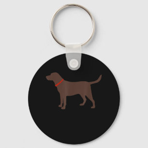 Porte-clés Amoureux des chiens Chocolat Labrador Chien Silh
