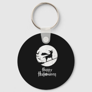Porte-clés Amoureux des chiens Happy Halloween Lab sorcier
