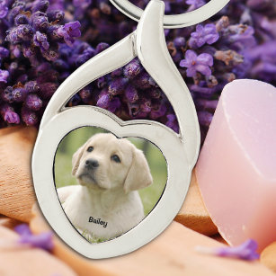 Porte-clés Amoureux des chiens personnalisé de garde photo po