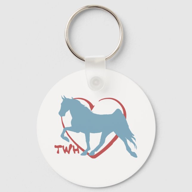 Porte-clés Amoureux du cheval à pied (Recto)