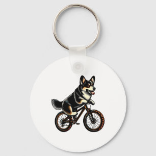Porte-clés Amoureux du chien Corgi Gallois de Pembroke tricol