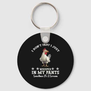 Porte-clés Amoureux du poulet amusant Je n'ai pas peur Je me