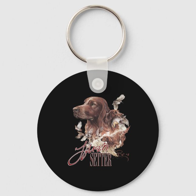 Porte-clés Amoureux du Setter Irlandais  (Recto)