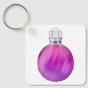 Porte-clés Ampoule de potion magique en cristal avec liquide 