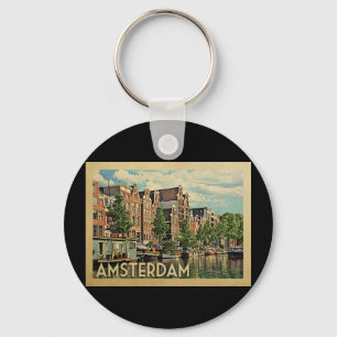 Porte-clés Amsterdam Holland Vintage voyage