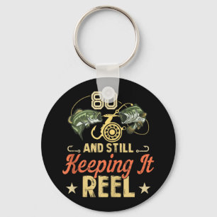 Porte-clés Amusant 80ème Anniversaire Chemise de Pêche Débard