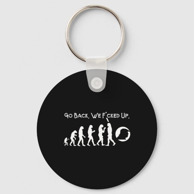 Porte-clés Amusant anti-Trump - Retour ! Trump Evolution Tee (Recto)