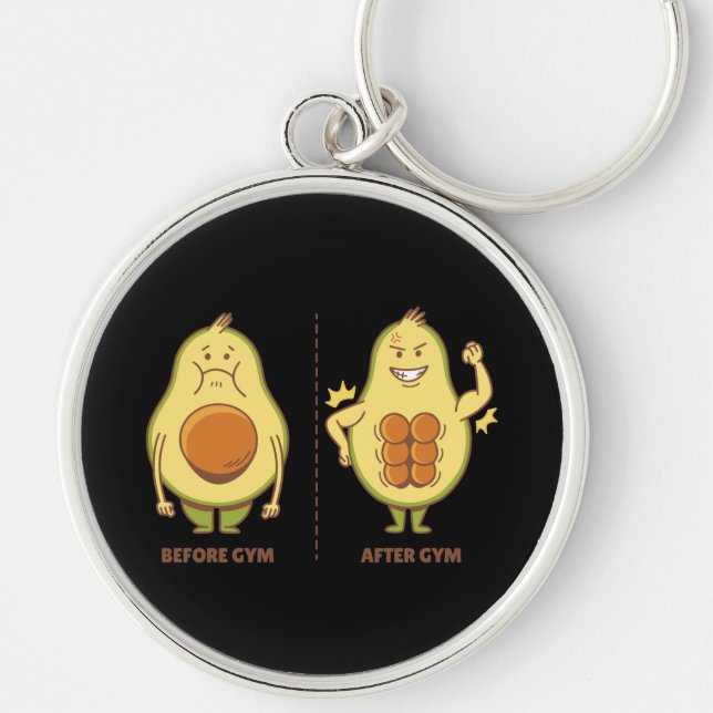 Porte-clés Amusant Avocado, mème de fruits mignon (Devant)
