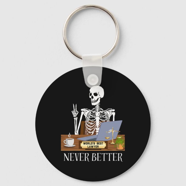 Porte-clés Amusant avocat Halloween (Recto)