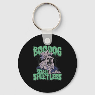 Porte-clés Amusant Ed Anglais Bulldog Halloween, Boodog Ghost