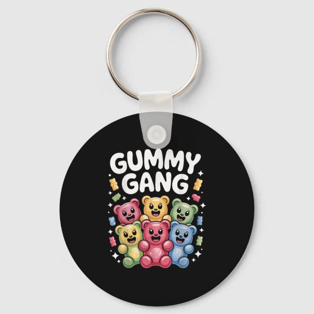 Porte-clés Amusant Gummy Ours Design Pour Hommes Femmes Enfan (Recto)