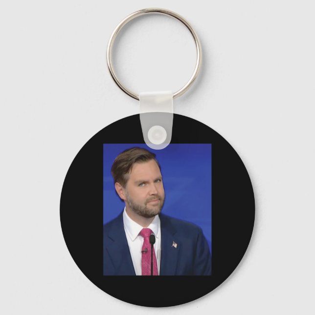 Porte-clés Amusant J.d Vance Mème Vice-président Débat Face (Recto)