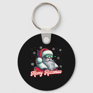 Porte-clés Amusant Joyeux Rizzmas Rizz Père Noël Cos