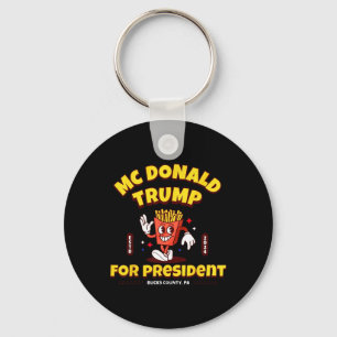 Porte-clés Amusant Macdonald Trump Pour Président 2024 França