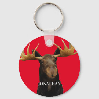Porte-clés Amusant Moose Red Nom Faune