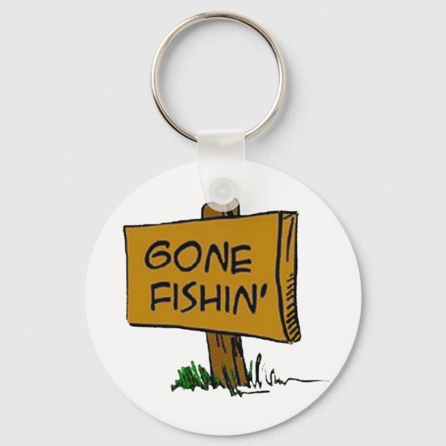 Porte-clés Amusant rustique amusé passé Fishin Expressions Lo (Recto)