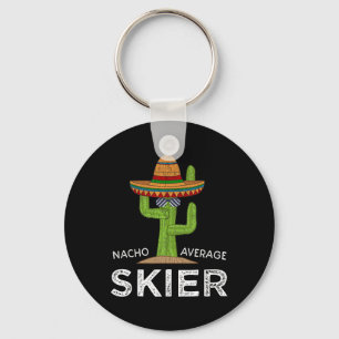 Porte-clés Amusant Ski De Neige Humour Amusant Skier Drôle Di