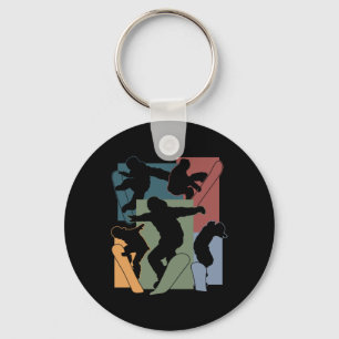 Porte-clés Amusant Snowboard Snowboardeur Sports d'hiver