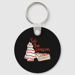 Porte-clés Amusant Tis Season Design Christmas Tree Cakes Deb