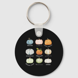 Porte-clés Amusant travailleur social Halloween Citrouille d'