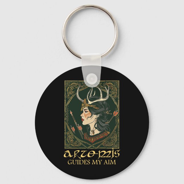 Porte-clés Amusante déesse grecque Artémis Deer Chasse Mythol (Recto)