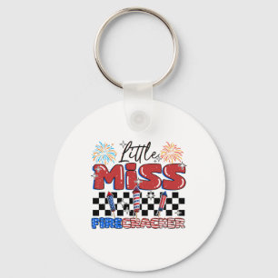 Porte-clés Amusante Petite Miss 4 juillet Pour Fille