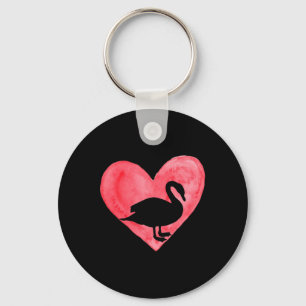 Porte-clés Amusants Coeur Oie Canard Oiseau Oiseau Amoureux A