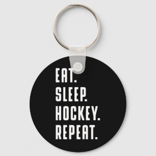 Porte-clés Amusants Manger Dormir Hockey Répéter Graphique am