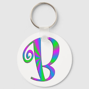 Porte-clés Amusement de la lettre B de monogramme