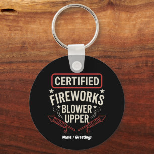 Porte-clés Amuseur Souffleur de Feu d'Artifice Certifié 4 Jui