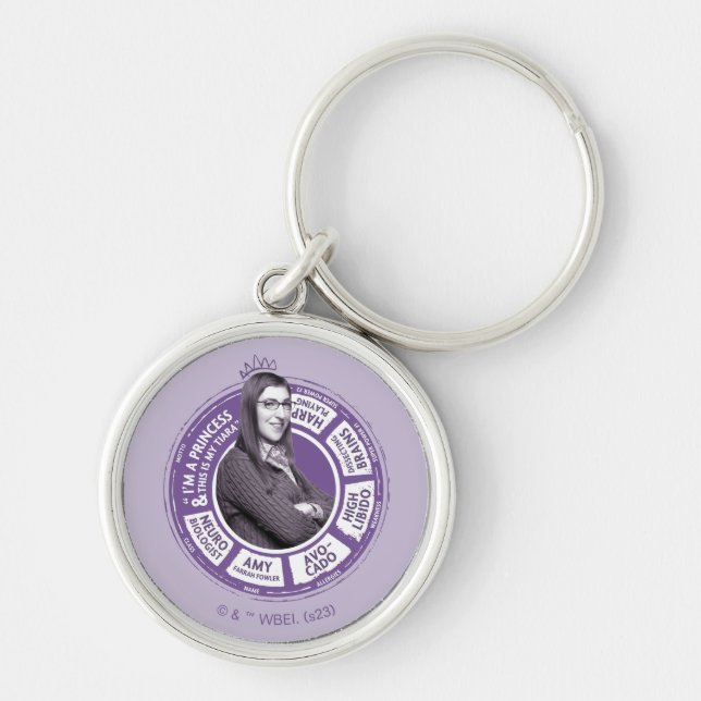 Porte-clés Amy Farrah Fowler - Graphique d'informations (Devant)