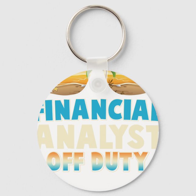Porte-clés Analyste financier  Hors service Vacances d'été De (Recto)