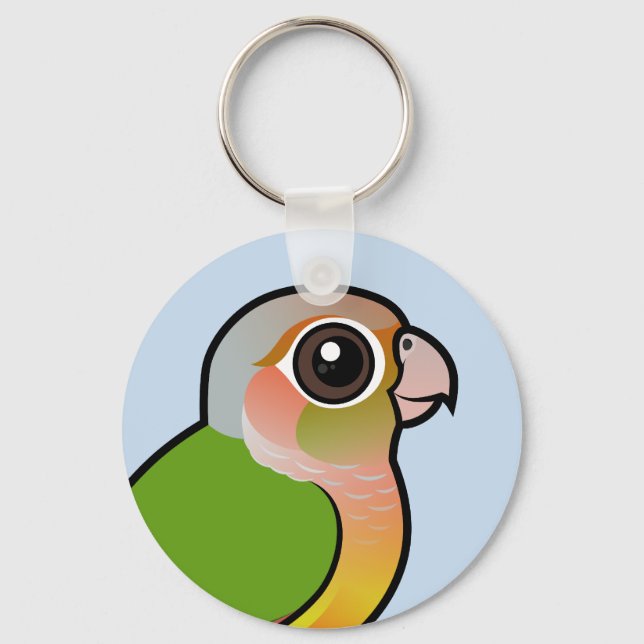 Porte-clés Ananas Birdorable Conure à joues vertes (Recto)