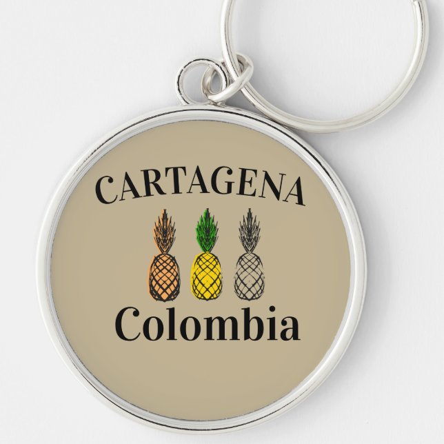 Porte-clés Ananas Cartagena Colombia (Devant)