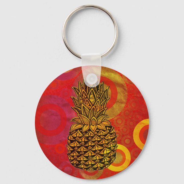 Porte-clés Ananas couché de soleil (Recto)