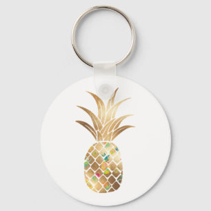 Porte-clés Ananas, Faux Gold+Collage