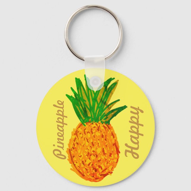 Porte-clés Ananas heureux (Recto)