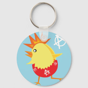 Porte-clés anarchie punk rock easter chick