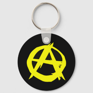 Porte-clés Anarcho-capitalisme Drapeau noir et jaune