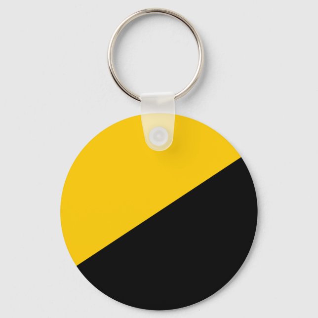 Porte-clés Anarcho Capitalist Black and Yellow (Recto)