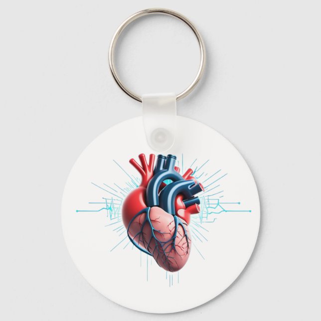 Porte-clés Anatomical Heart – Artistic Medical Illustration  (Recto)