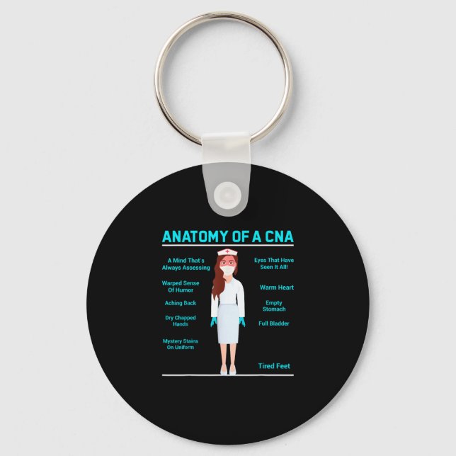 Porte-clés Anatomie d'un cna – anatomie drôle et mignonne d'u (Recto)