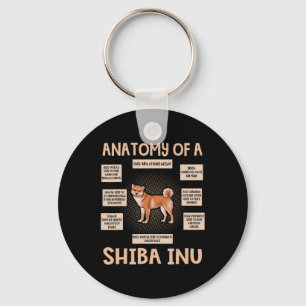 Porte-clés Anatomie D'Un Don De Chiot Shiba Inu Drôle