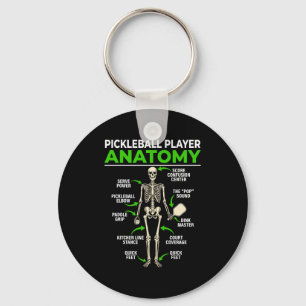 Porte-clés Anatomie d'un joueur de pickleball drôle dink pick