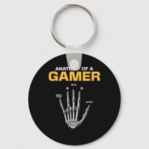Porte-clés Anatomie D'Un Joueur Skeleton Main Funny Video Gam
